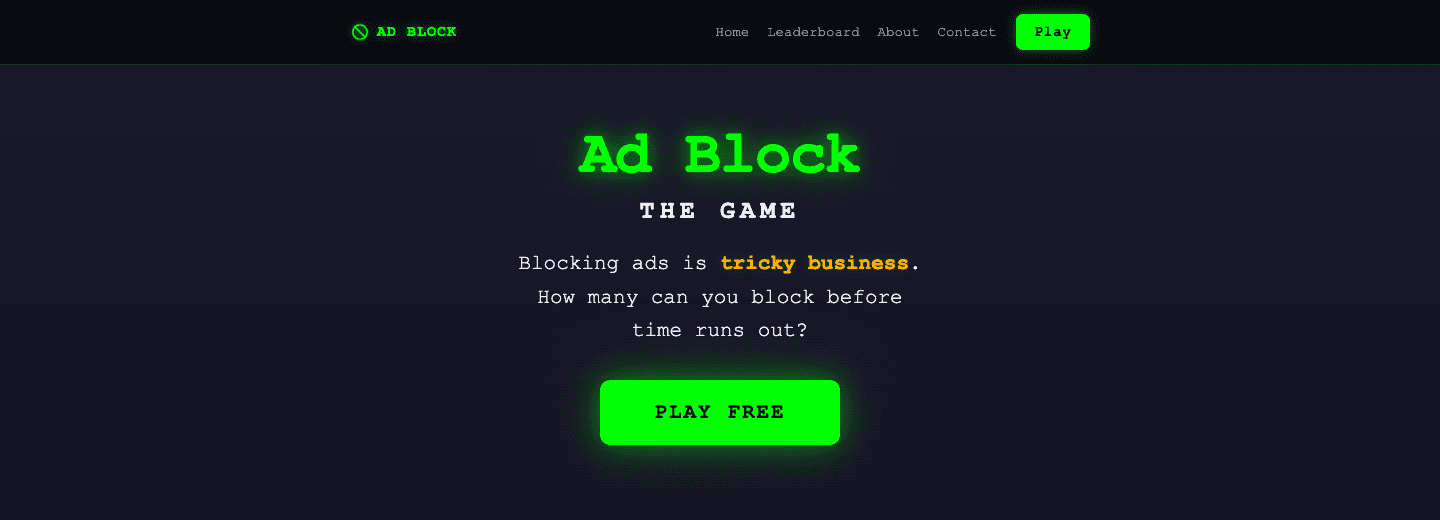 Ad Block: The Game Showcase